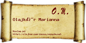 Olajkár Marianna névjegykártya